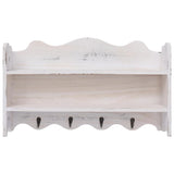 Vidaxx Wandgarderobe 50x10x30 cm Holz weiß