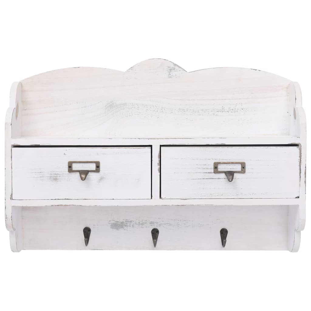 Vidaxx Wandgarderobe 50x10x34 cm Holz weiß
