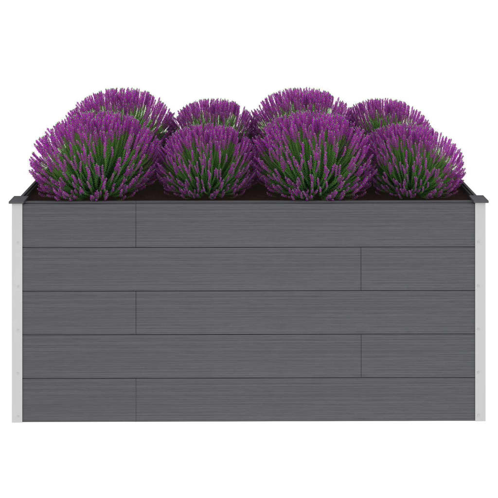 VidaXL Plantenbak verhoogd 200x100x91 cm HKC grijs