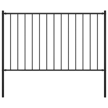 Vidaxl HEK -Panel mit Pfosten 1,7x1,25 m Pulver -bezogenem Stahl schwarz