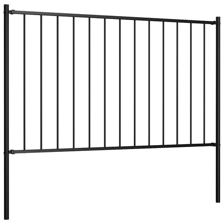 Vidaxl HEK -Panel mit Pfosten 1,7x1,25 m Pulver -bezogenem Stahl schwarz