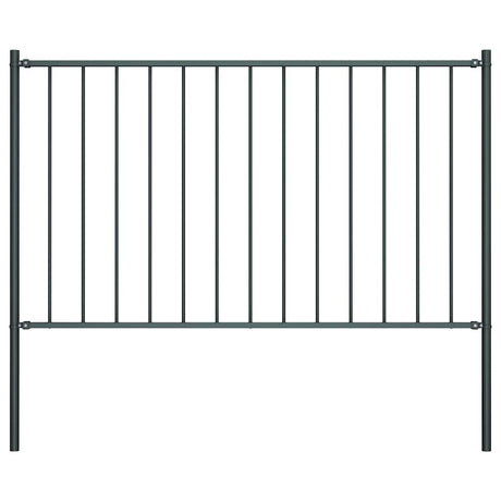 Vidaxl HEK -Panel mit Posts 1,7x0,75 m Pulver -bewegtem Stahl -Anthrazit