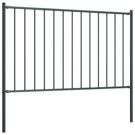Vidaxl HEK -Panel mit Posts 1,7x0,75 m Pulver -bewegtem Stahl -Anthrazit