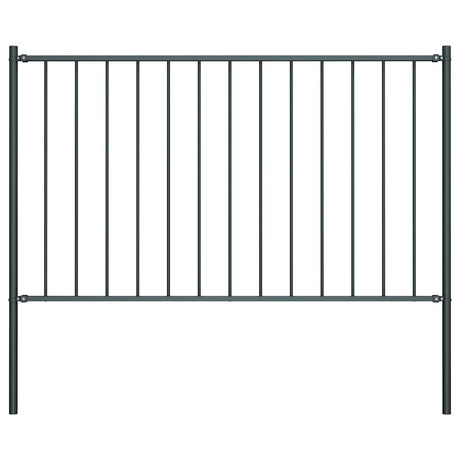 Vidaxl HEK -Panel mit Posts 1,7x1,25 m Pulver -bezogenem Stahl -Anthrazit