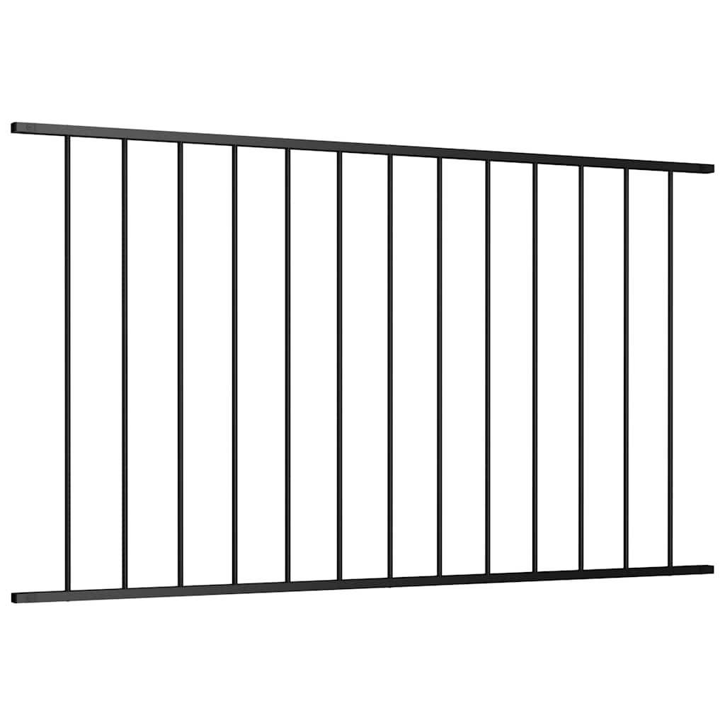 VIDAXL Zaunpanel Pulver -Stahl 1,7x0,75 m schwarz