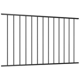 VIDAXL Zaunpanel Pulver -Stahl 1,7x1 m schwarz