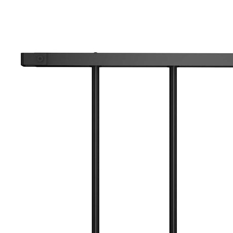 Vidaxxl Zaunelement aus pulverbeschichtetem Stahl 1,63x1 m schwarz