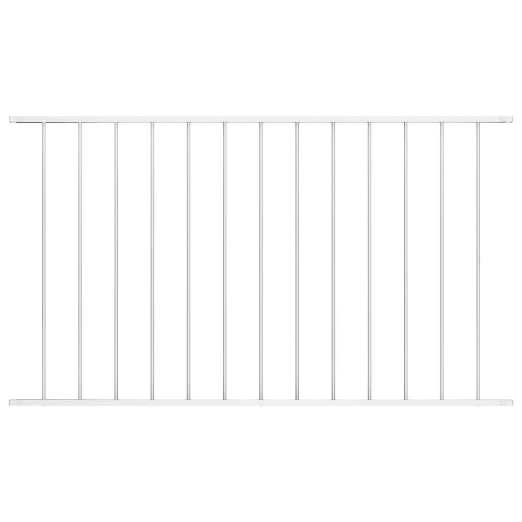 VIDAXL Zaunpanel Pulver -Stahl 1,7x0,75 m Weiß