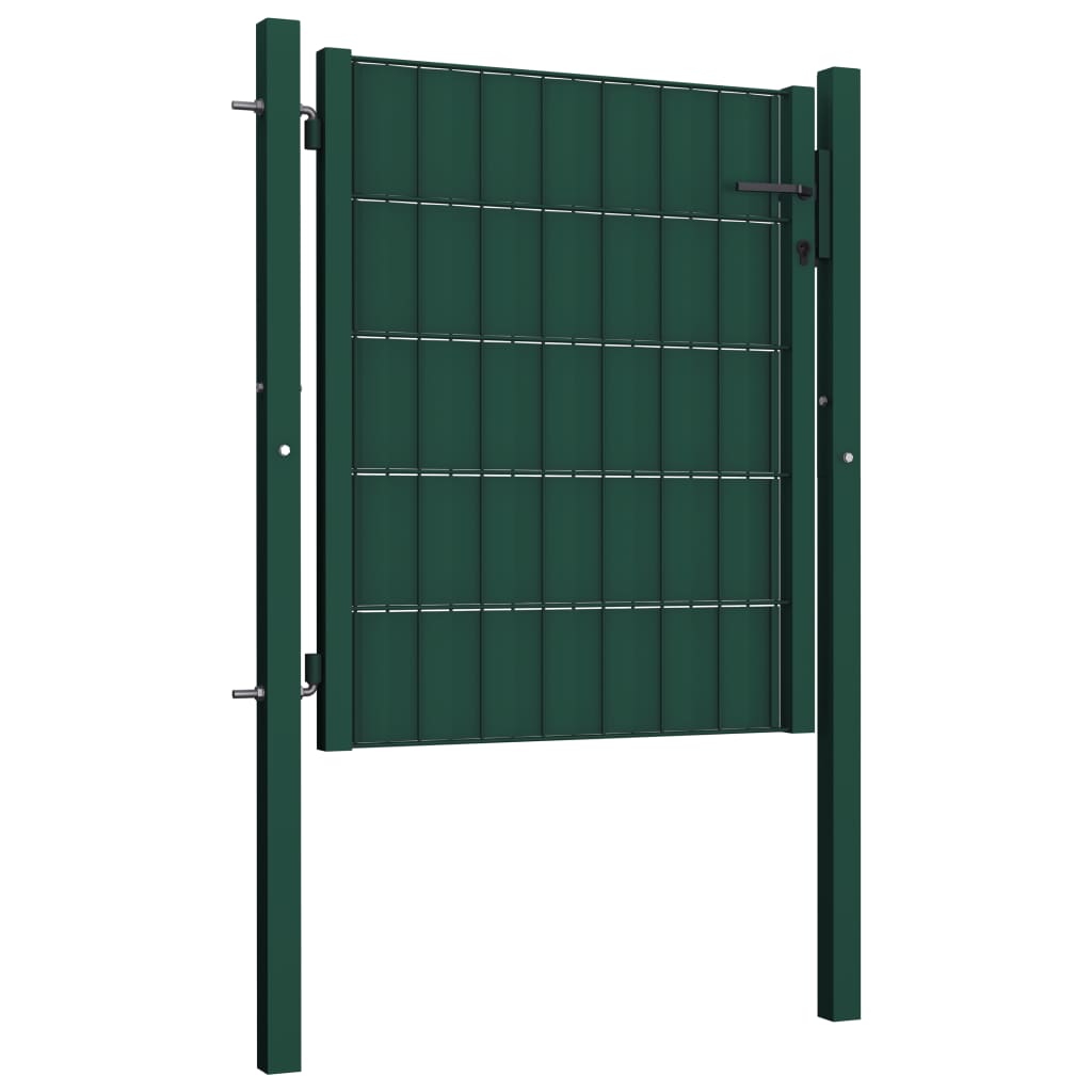 VidaXL Poort 100x101 cm PVC en staal groen