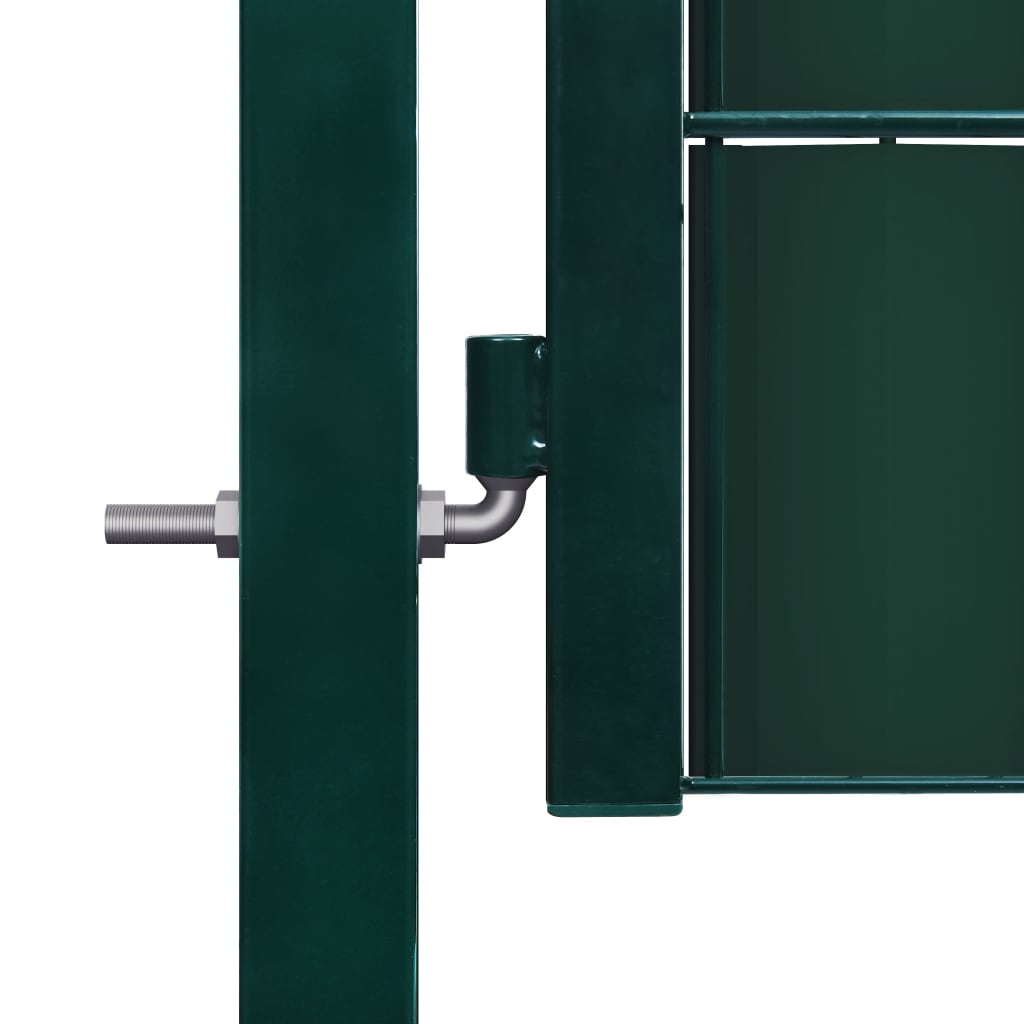 Vidaxl port 100x101 cm PVC and steel green