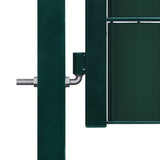 Vidaxl port 100x101 cm PVC and steel green