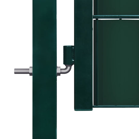 Vidaxl Poort 100x124 cm PVC und Stahlgrün