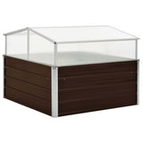 Vidaxl Tuinkas 100x100x85 cm Galvanized steel brown