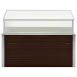 Vidaxl Tuinkas 100x100x85 cm verzinkter Stahlbraun