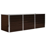 Vidaxl plantenbak verhoogd 240x80x77 cm gegalvaniseerd staal bruin