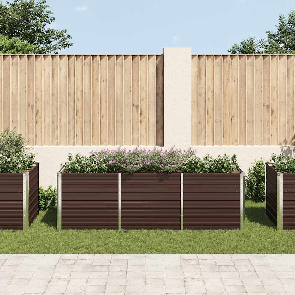 VIDAXL -Pflanzereinsatz 240x80x77 cm verzinkter Stahlbraun