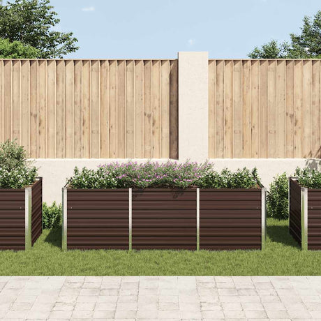 VIDAXL -Pflanzereinsatz 240x80x77 cm verzinkter Stahlbraun