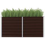 Vidaxl Planter hevet 160x40x77 cm galvanisert stålbrun