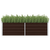 Vidaxl plantenbak verhoogd 160x40x45 cm gegalvaniseerd staal bruin