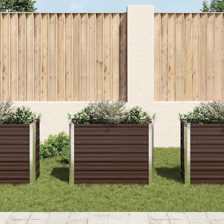 VIDAXL -Pflanzer erhoben 100x40x77 cm verzinkter Stahlbraun
