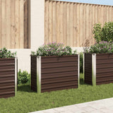 VIDAXL -Pflanzer erhoben 100x40x77 cm verzinkter Stahlbraun