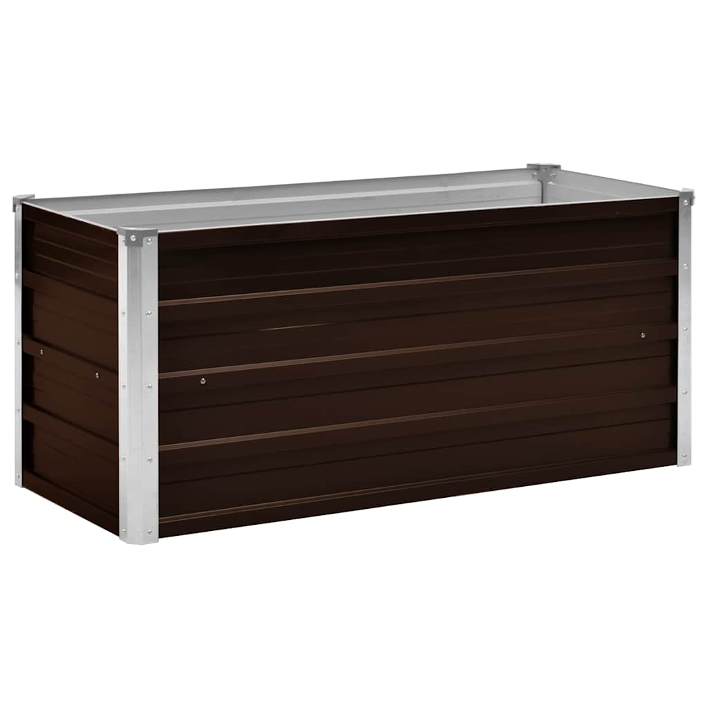 VidaXL Planter Inserted 100x40x45 cm Galvanized Steel Brown