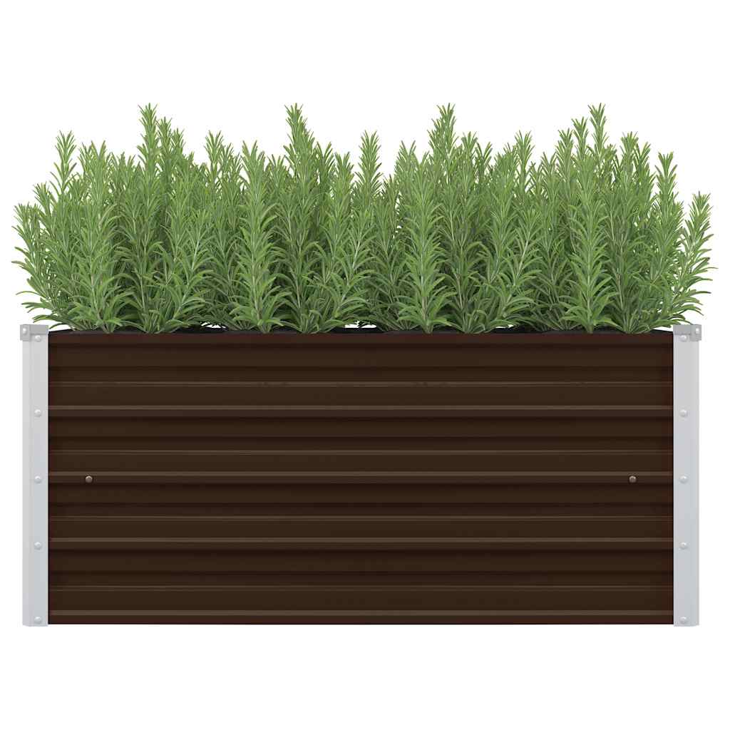 Vidaxl Planter satt inn 100x40x45 cm galvanisert stålbrun