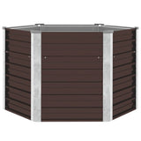 VIDAXL -Pflanzer erhoben 129x129x77 cm verzinkter Stahlbraun