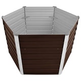 VidaXL Planter raised 129x129x77 cm galvanized steel brown