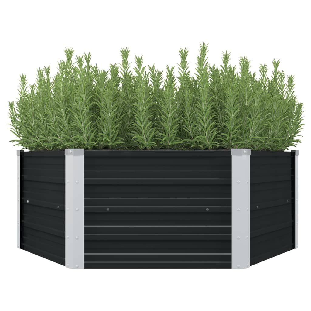 Vidaxl Planter erhéicht 129x129x45CM GALVANGANGHIZE SOLTRACHIT