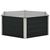 Vidaxl plantenbak verhoogd 129x129x45cm gegalvaniseerd staal antraciet