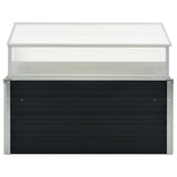 Vidaxl Tuinkas 100x100x77 cm verzinkter Stahl -Anthrazit