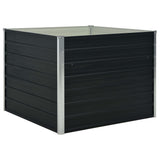 VidaXL Planter Insented 100x100x77cm Galvanized Steel Anthracite