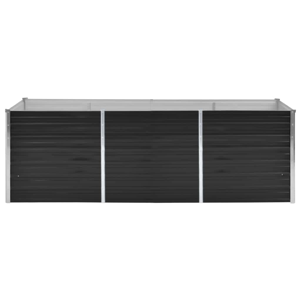 Vidaxl Planter raised 240x80x77 cm galvanized steel anthracite