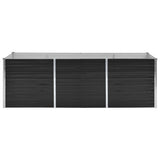 Vidaxl Planter je dvignil 240x80x77 cm pocinkani jekleni antracit