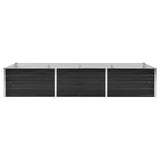 Vidaxl Planter surélevé 240x80x45 cm anthracite en acier galvanisé