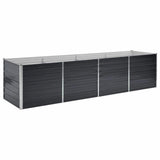 Vidaxl -Pflanzer erhöht 320x80x77 cm verzinkter Stahl -Anthrazit