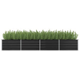 VidaXL Planter Inserted 320x80x45 cm Galvanized Steel Anthracite