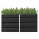 Vidaxl Planter surélevé 160x40x77 cm anthracite en acier galvanisé