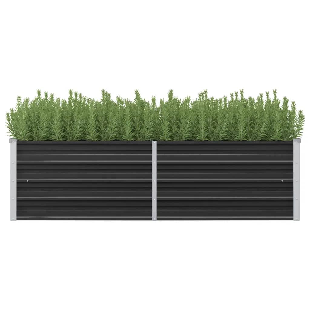 Vidaxl Planter zvedl 160x40x45 cm galvanizovaný ocelový antracit