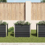 Vidaxl -Pflanzer erhoben 100 x 40 x 77 cm verzinkter Stahl -Anthrazit