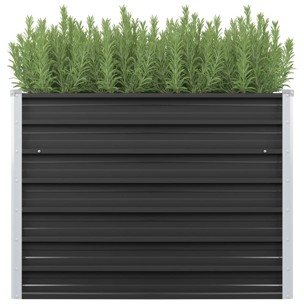 Vidaxl Planter je dvignil 100x40x77 cm pocinkani jekleni antracit