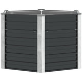 VIDAXL -Pflanzer erhoben 129x129x77cm verzinkter Stahl -Anthrazit