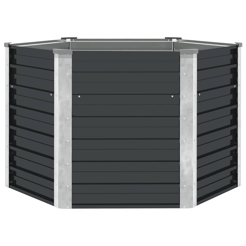 VIDAXL -Pflanzer erhoben 129x129x77cm verzinkter Stahl -Anthrazit