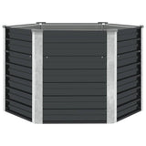 VIDAXL -Pflanzer erhoben 129x129x77cm verzinkter Stahl -Anthrazit