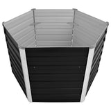 Vidaxl Planter huet 129x129x77cm galvaniséiert Stol Anthracit