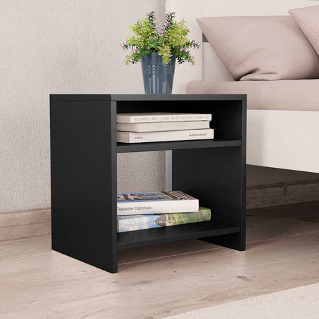 Vidaxl nachtkastjes 2 st 40x30x40 cm bewerkt hout zwart
