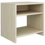 Vidaxl nachtkastje 40x30x40 cm bewerkt hout sonoma eikenkleurig
