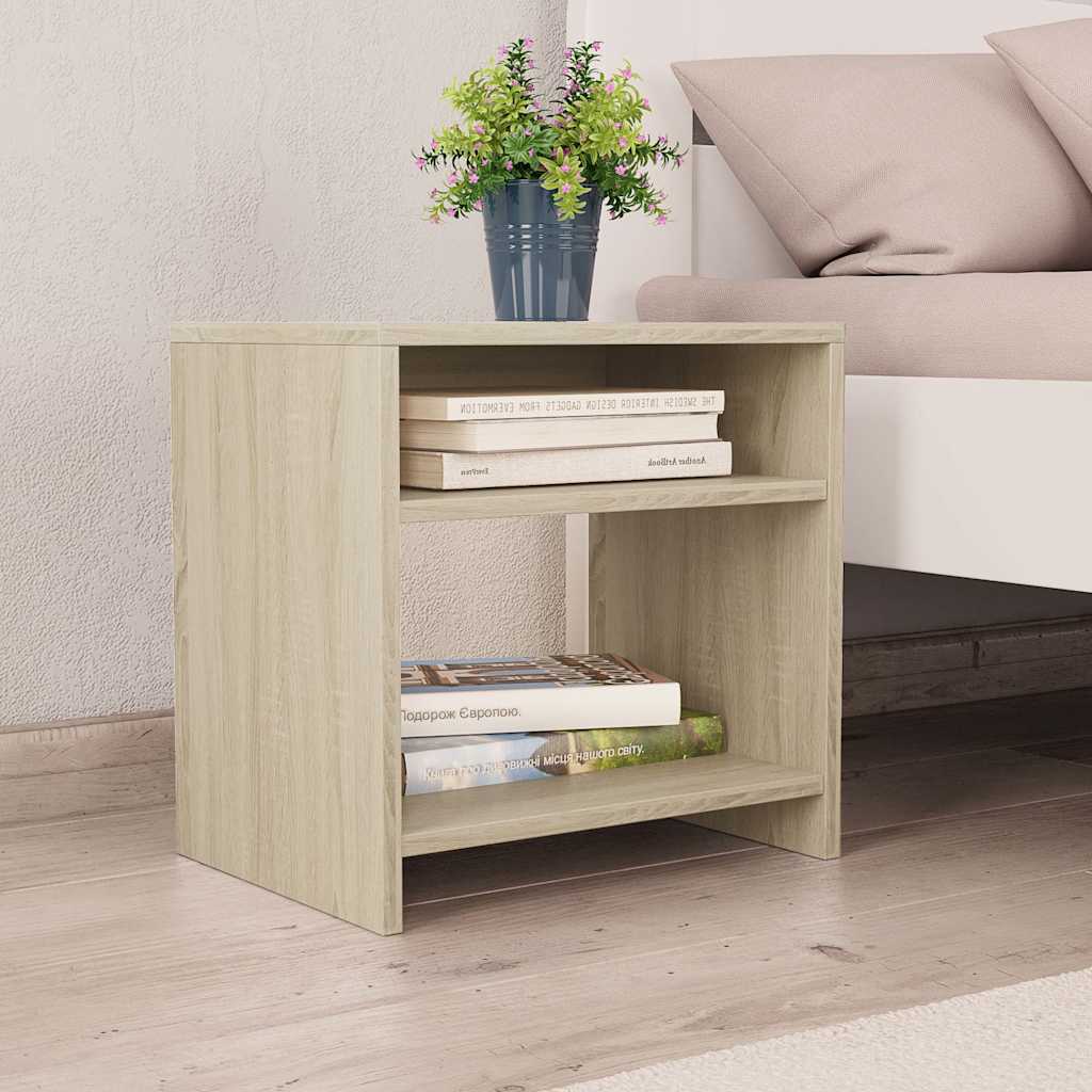 Vidaxl nachtkastjes 2 st 40x30x40 cm bewerkt hout sonoma eikenkleurig