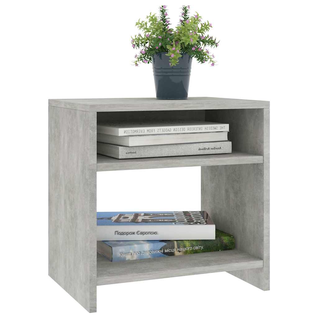 Vidaxl nachtkastje 40x30x40 cm bewerkt hout betongrijs